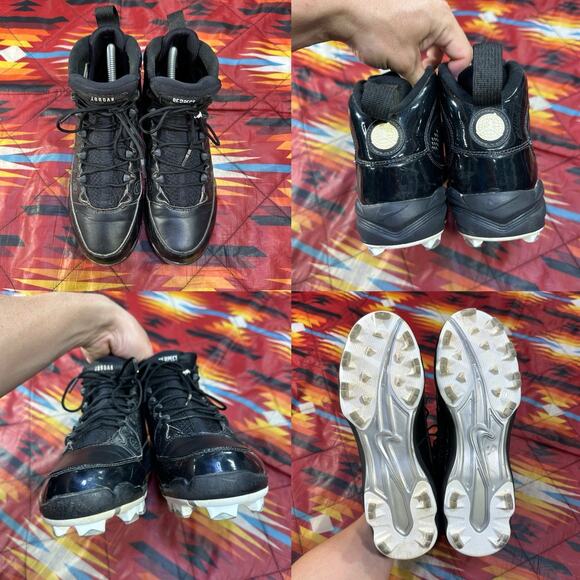 Nike Air Jordan IX 9 MCS RE2PECT Black Cleats AA1264-011 Derek Jeter Men’s Sz 7 main image 7